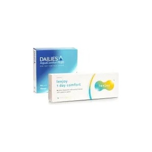 Alcon DAILIES AquaComfort Plus (90 лещи) + Lenjoy 1 Day Comfort (10 лещи)