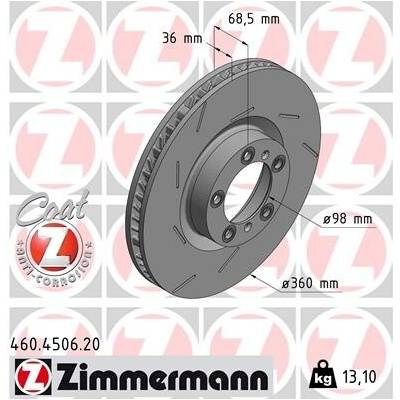 Brzdový kotúč ZIMMERMANN 460.4506.20 (460450620)