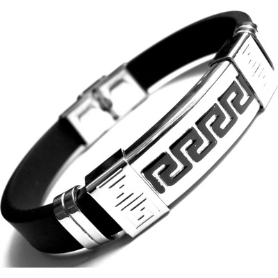 Steel Jewelry náramek z chirurgické oceli a kaučuku NR180228