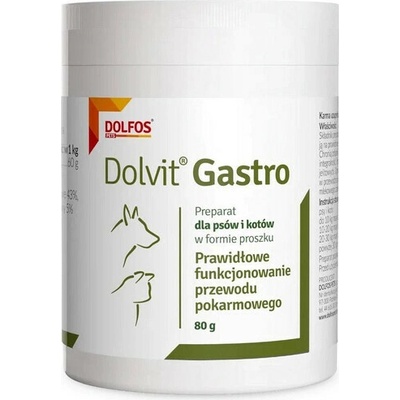 DOLFOS Dolvit Gastro 80g Přípravek pro správnou funkci trávicího traktu pro psy a kočky