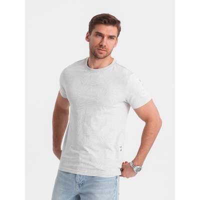 Ombre Clothing Светлосива мъжка тениска с шарка Ombre Clothing Ombre Clothing | Siv | МЪЖЕ | S