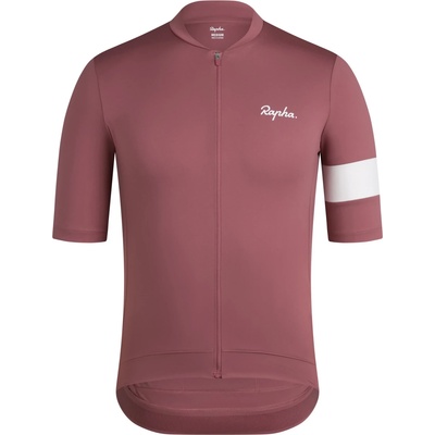 Rapha Мъжка фланелка с къс ръкав за колоездене Rapha Core Jersey Cycling jersey - Rose Brown / White (056-3756-1511)