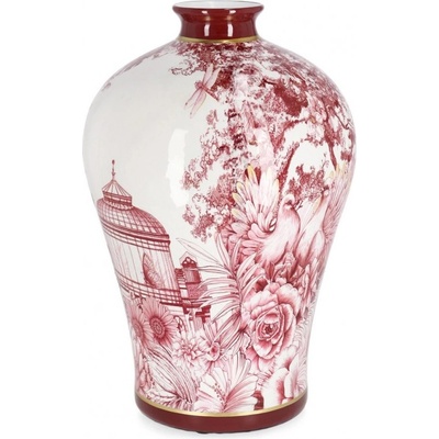 Bizzotto Порцеланова ваза ZHEN 21x32 червен/бял (0503275)