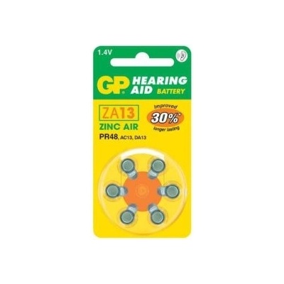 GP Batteries b3513 Слухови апарати za13 (7000zd, pr48) цинково-въздушни батерии за слухови апарати 6 бр (b3513)