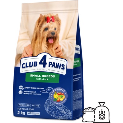 Club4Paws Premium Adult Malé plemená Kačacie 2 kg