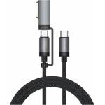 4smarts Кабел 4smarts Explorer ComboCord 2м с адаптер MagSafe, черен (KAT07311)
