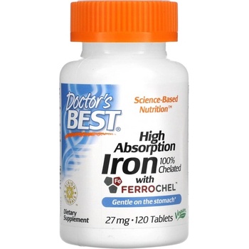 Image 1 of Doctor's Best BEST High Absorption 100% Chelated Iron [120 Таблетки]