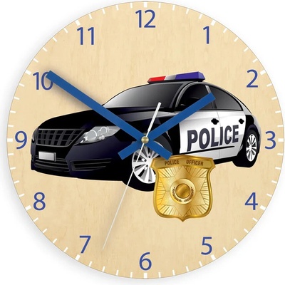 ModernClock Ami Policejní auto 30 cm vícebarevné