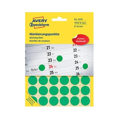 Avery Zweckform 3376 etikety 18mm 22 ks zelené