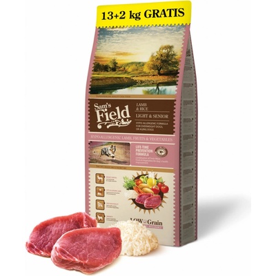 Sam's Field Low Grain Light & Senior Lamb & Rice 15 kg