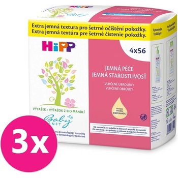 HiPP Babysanft čistiace vlhčené utierky 4 x 56 ks