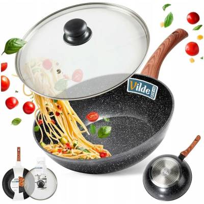 Vilde Wok pánev Black&Wood 28 cm