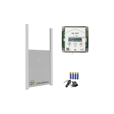 Komplet automatického otvárania a zatvárania kurníka JOSTechnik HK-Bat 23x34 D