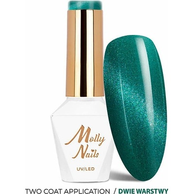 MOLLY Gél lak MOLLY NAILS CAT EYE Seduction Nr 242 Allure Green 8 g