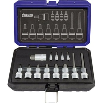 Image 1 of Forum Комплект бит вложки 1/4+1/2", за вътрешни шестостени sw, forum, 13 части (forum 4317784922494)