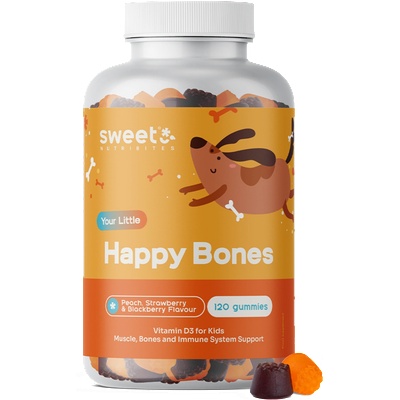 Sweet Nutribites Happy Bones - 120 гумени бонбони