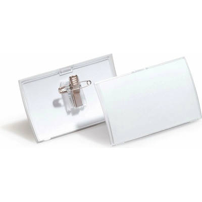 Visačka, so sponou a špendlíkom, PP, 54x90 mm, DURABLE, "Click Fold" 25ks