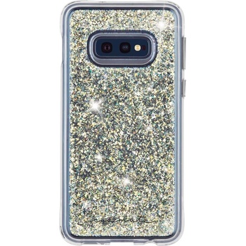 Case-Mate Twinkle Case - дизайнерски кейс с истински перлени нишки и висока защита за Samsung Galaxy S10E (бял)