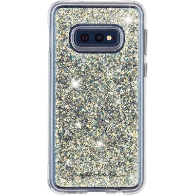 Case-Mate Twinkle Case - дизайнерски кейс с истински перлени нишки и висока защита за Samsung Galaxy S10E (бял)