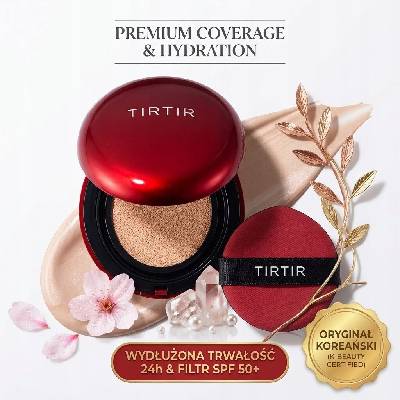 Tirtir Mask Fit Red Cushion dlouhotrvající make-up v houbičce 17C Porcelain 18 g
