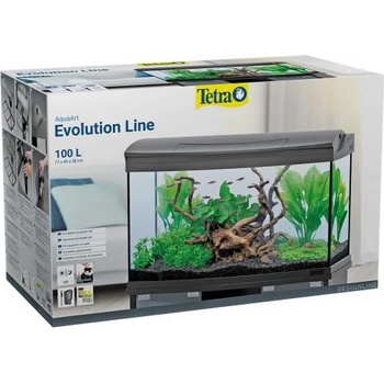 Tetra AquaArt Evolution Line LED anthracite 100 L - оборудван аквариум 77 x 48 x 38 cm