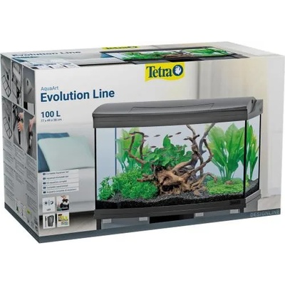 Tetra AquaArt Evolution Line LED anthracite 100 L - оборудван аквариум 77 x 48 x 38 cm