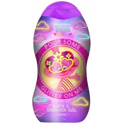 Trolls Glitter Detská pena a sprchový gél 400 ml