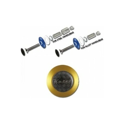 Hliníková zavažíčka KEITI, do řidítek 7/8" (22mm), různé barvy, (pár-2ks), zlatá