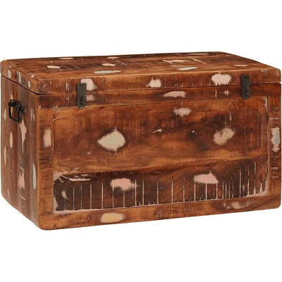 vidaXL Кутия за съхранение със съхранение Кафяво Солидно мангово дърво (4104568)