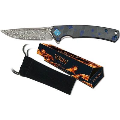TOKISU MA18886 Damascus 6,8 cm blue fiber