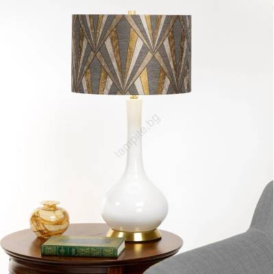 Elstead Lighting MILO-AB-TL-VOGPB - Настолна лампа MILO 1xE27/60W/230V сив/златист (ED0714)