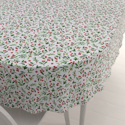 Biante Teflónový oválny obrus TF-111 Jarabiny na bielom 100x140 cm