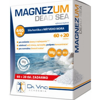 Da Vinci Academia Magnezum Dead Sea Horčík z Mŕtveho mora 80 tabliet