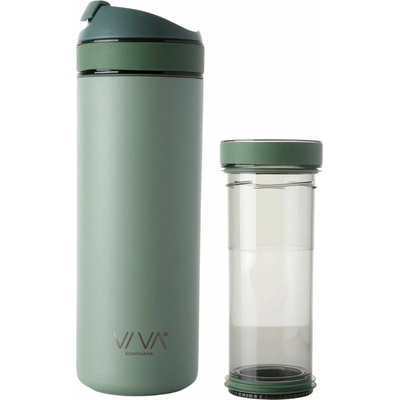 Viva Scandinavia Cestovný hrnček RECHARGE ANYTIME s čajový infuzérmäta 460 ml