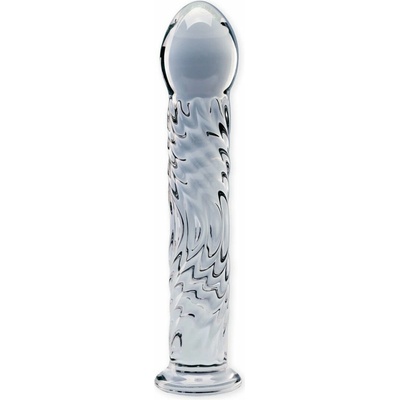 Clarity Seraphic Ripple dildo z borosilikátového skla 16,5 x 3,4 cm