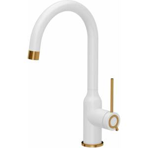 Quadron Кухненски смесител Quadron Unique Q-Line Ingrid бял - меден (3523500_WHMPVDC1)