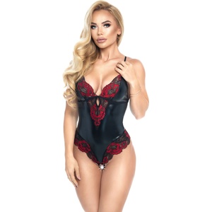Irall Секси боди Body-Katalina-CzarnyV-59955-Czarny - Черен, размер S