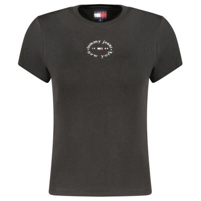 Tommy Hilfiger dámské tričko s krátkým rukávem Black
