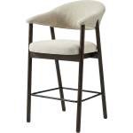 Unique Furniture Кафяв/кремав тапициран бар стол с подлакътници (височина на седалката 67 cm) Elk - Unique Furniture (49130200)