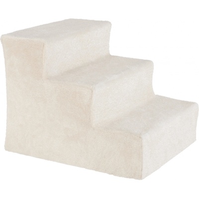 Tectake 405121 schody pre domácich miláčikov paw path s plyšovým poťahom 37 x 45 x 34,5 cm piesková