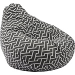 PUFRELAX Пуф круша 320л. Nirvana Grande, Zippity Charcoal, Перящ се калъф, Пълнеж от Полистиролни перли, Гама Premium (PUF-G-NGR-PT-ZIC) - topmarket