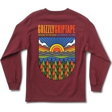 Grizzly triko Sun Valley LS Tee bur