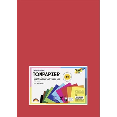 folia Цветна хартия A3, 130 g, 10x5 листа, FOLIA, смесени цветове 609 (609)