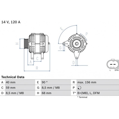 Alternátor BOSCH 0 986 041 890