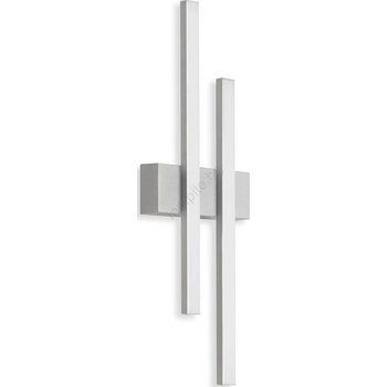 TELEFUNKEN - LED външно стенно осветително тяло 2xLED/4W/230V IP44 в сребрист цвят (BL2126)