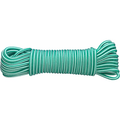 CONNEX PP pletené lano 8pramenné, 4 mm × 20 m, bílá/zelená