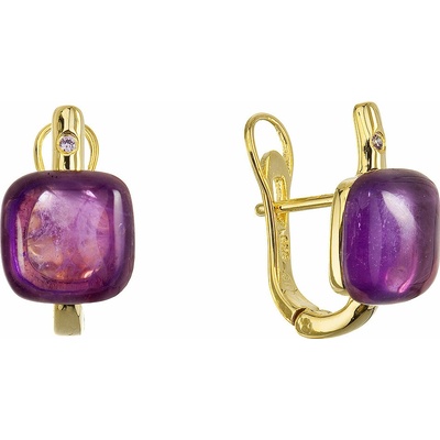 Evolution Group Pozlacené náušnice s ametystem 11731.3