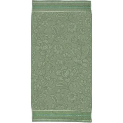 Pip Studio Jasmine Jacquard bavlněná froté osuška tmavě zelená 70 x 140 cm