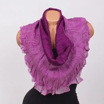 Image 1 of Дамски кръгъл шал в лилавата гама
