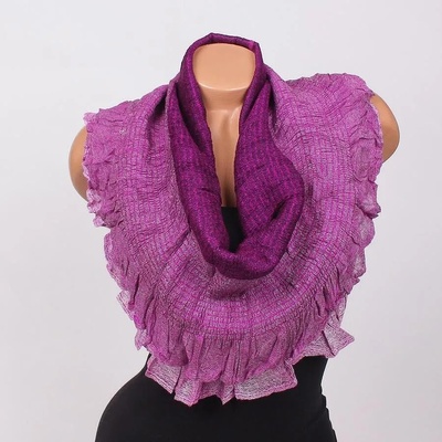 Дамски кръгъл шал в лилавата гама